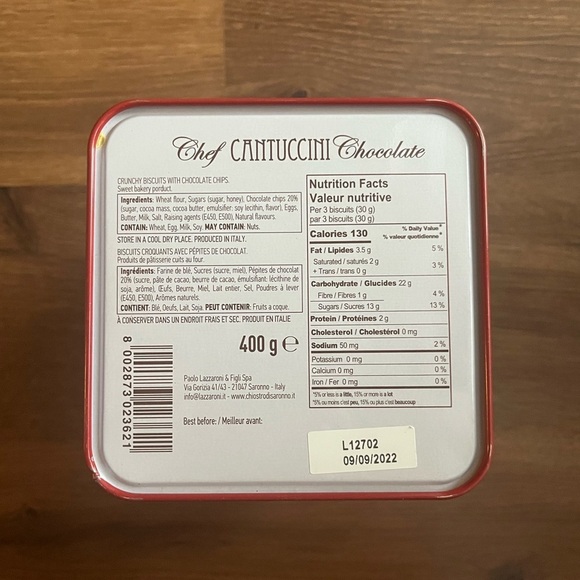 Vintage Chef Cantuccini Chocolate Style Storage Tin (Empty) - Picture 5 of 7